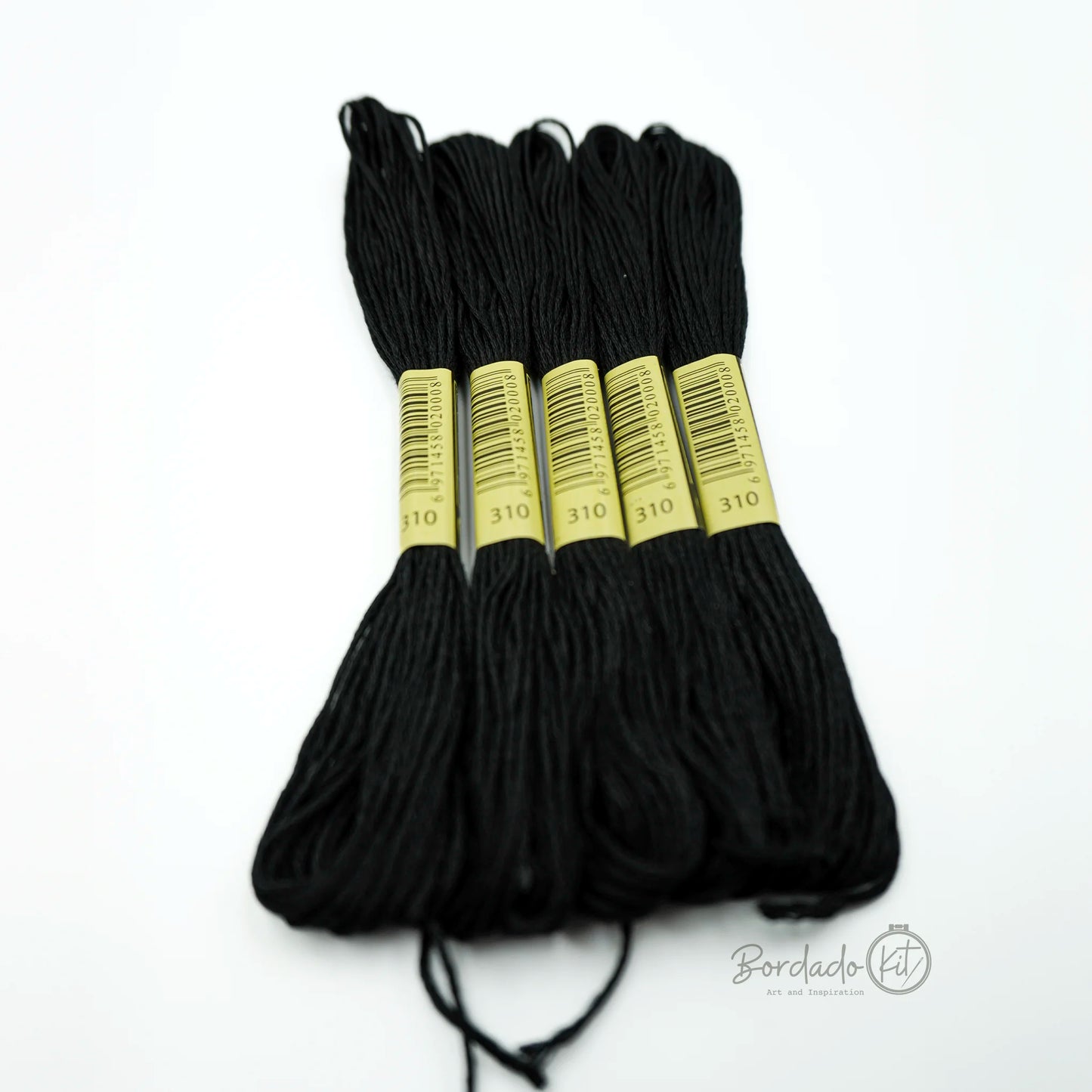 Set Hilos Mouliné Negro (5un)
