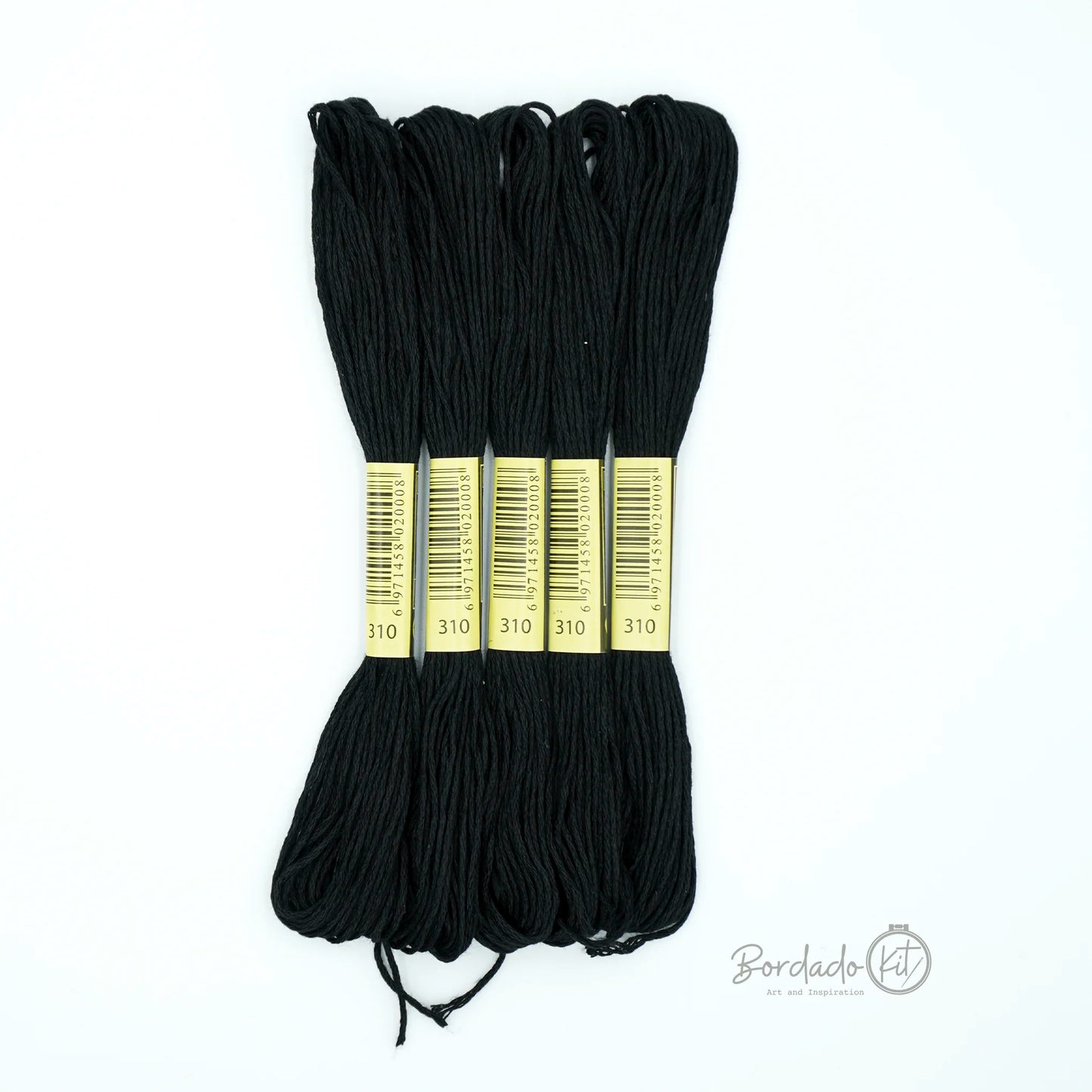 Set Hilos Mouliné Negro (5un)