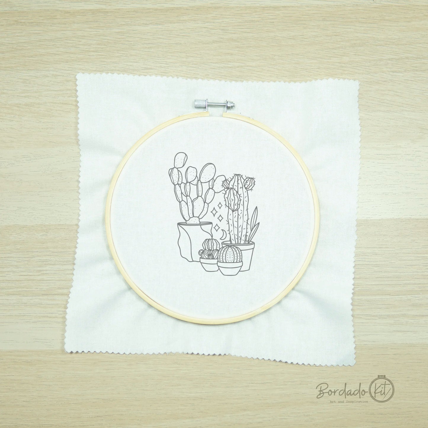 Kit de Bordado Diseño Cactus