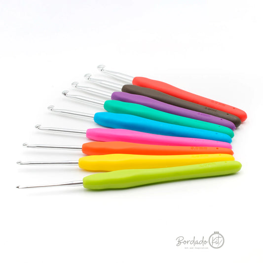 Set Crochet Mango Silicona 9 Piezas
