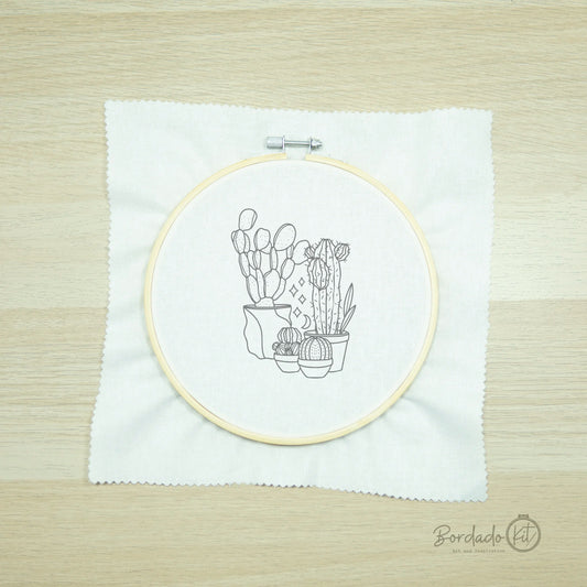 Kit de Bordado Diseño Cactus